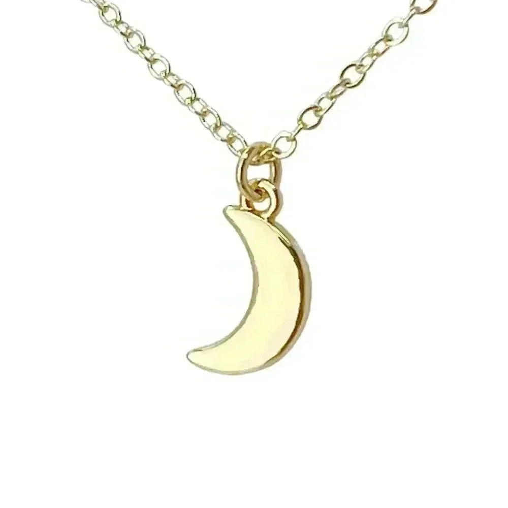 Crescent moon necklace, celestial jewelry - Picture 8 of 12